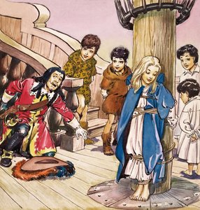 Wendy Tied to the Mast, Illustration from 