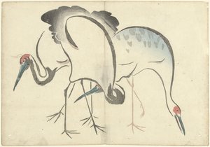 Three Cranes by Nakamura Hochu