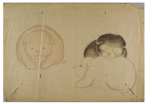 Puppies from the Album An Album of Pictures by Korin by Nakamura Hochu
