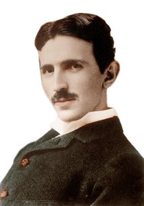 Portrait of Nikola Tesla - Croatian-born Serb engineer, physicist and inventor - Photography by Napoleon Sarony 1890