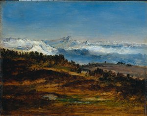 The Pyrenees, the Peak of the Midi de Bigorre by Narcisse Diaz de la Pena