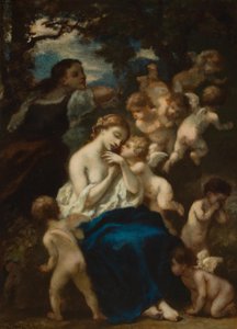 A Nymph with Cupids by Narcisse Virgile Diaz de la Peña