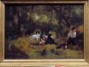 Le valet de chiens by Narcisse Virgile Diaz de la Peña