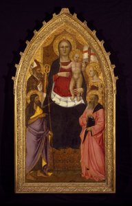 Madonna and Child Enthroned with Saints Zenobius, John the Baptist, Reparata and John the Evangelist by Nardo di Cione