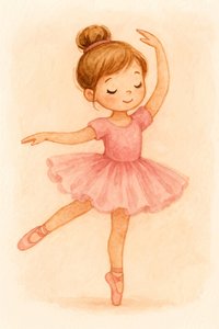 Dreamy Pink Ballerina by Natalie Bruns