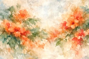 Ethereal Orange Flowers