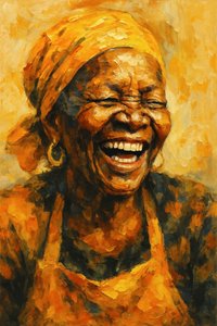 Golden Laughter Portrait
