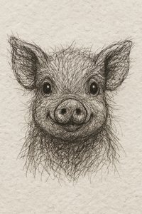 Happy Little Piglet by Natalie Bruns
