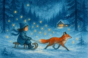 Magical Winter Fox Ride by Natalie Bruns