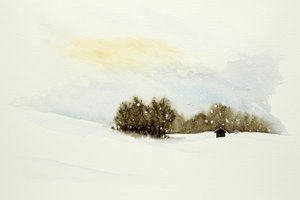 Peaceful Winter Cabin