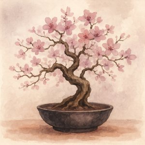 Pink Cherry Bonsai by Natalie Bruns