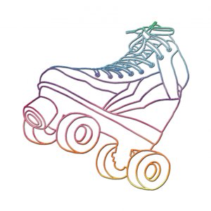 Retro Rainbow Skate