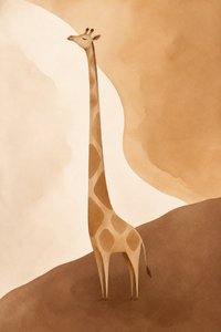 Serene Giraffe Landscape