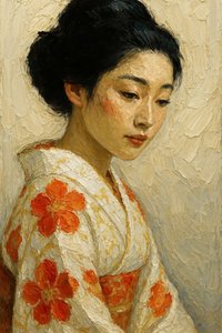 Serene Kimono Portrait