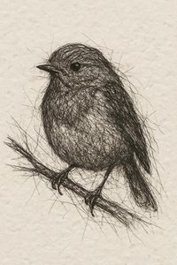 Small Bird Sketch by Natalie Bruns