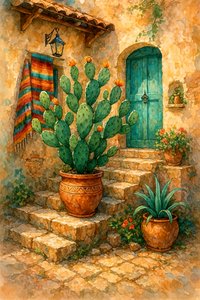Southwest Cactus Steps