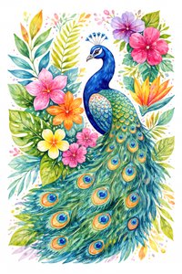 Vibrant Peacock Bloom