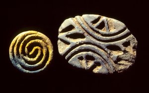 Baked Clay Seals Excavated at Catal Huyuk in Central Anatolia