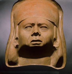 Moche clay mold to cast ceramic of a man