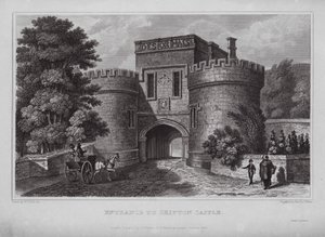 Entrance to Skipton Castle by Nathaniel (after) Whittock