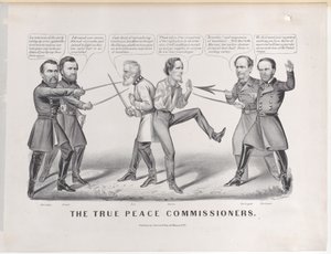 The True Peace Commissioners, 1865 by Currier and Ives