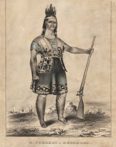 E. Forrest as Metamora by Nathaniel Currier