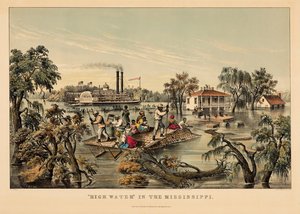 High Water in the Mississippi by Nathaniel Currier