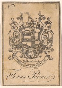 Bookplate of Thomas Palmer by Nathaniel Hurd