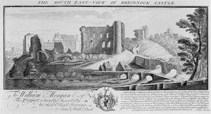 The South-East View of Brecknock Castle, 1741