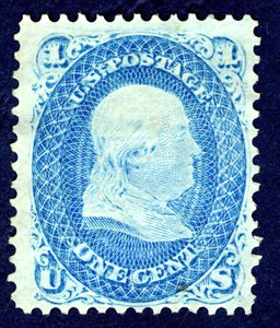 1c Franklin F Grill single, 1867