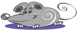 Curly Mouse - Cartoon by Neale Osborne
