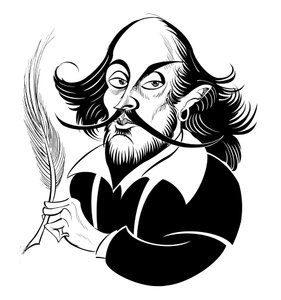 William Shakespeare - caricature by Neale Osborne