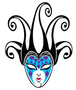Female Jester Mask, 2023 by Neale Osborne