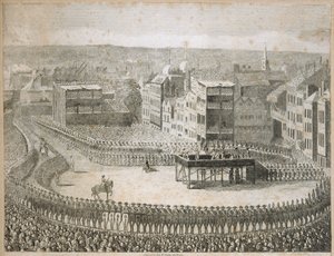 Execution of the rebel lords in 1745, Tower Hill, London