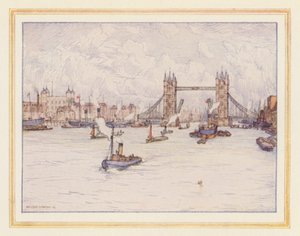 The Tower and the Tower Bridge by Nelson Dawson