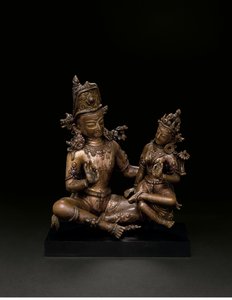 Indra and Indrani by Nepalese School
