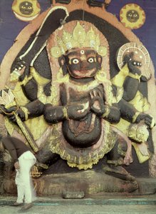 Relief of Kali in Durbar Square by Nepalese School