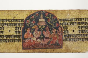 Worship of a Stupa by Nepalese School