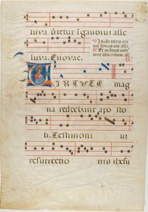 Martyr Saint in a Historiated Initial "V" from an Antiphonary