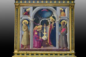 Annunciation between Saints Francis and Jerome by Neri di Bicci