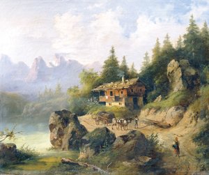Berchtesgaden with Watzmann by Leopold Blonder