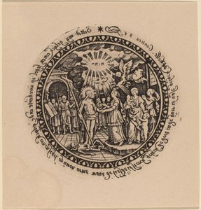 Triumphant Christ with Prophets and Saints by Netherlandish 16th Century