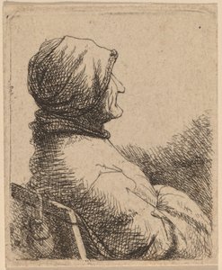 Bust of an Old Woman Turned in Profile to the Right by Netherlandish 17th Century