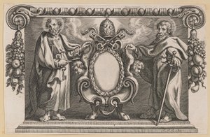 Vignette for a Book Dedicated to Pope Urban VII by Netherlandish 17th Century after Sir Peter Paul Rubens
