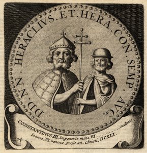 Byzantine Emperors Heraclius and Constantine III by Netherlandish School