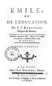 Frontispiece for Emile by Jean-Jacques Rousseau