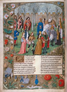 The Carolle in the Garden (from the Roman de la Rose, Bruges, c.1490-1500)
