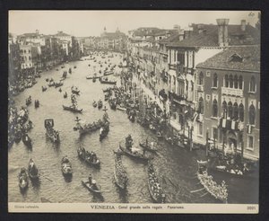 Gondolas on the Grand Canal in Venice by Neue Photographische Gesellschaft