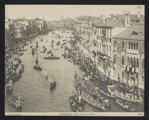 Gondolas on the Grand Canal in Venice by Neue Photographische Gesellschaft