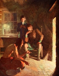 The Indian Longthought meeting in an early settler home